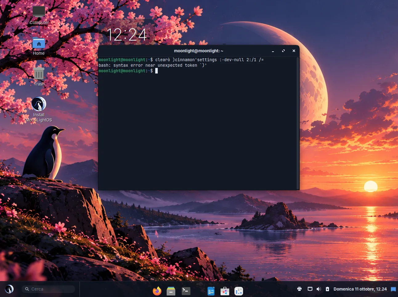 Screenshot of MoonLightOS
