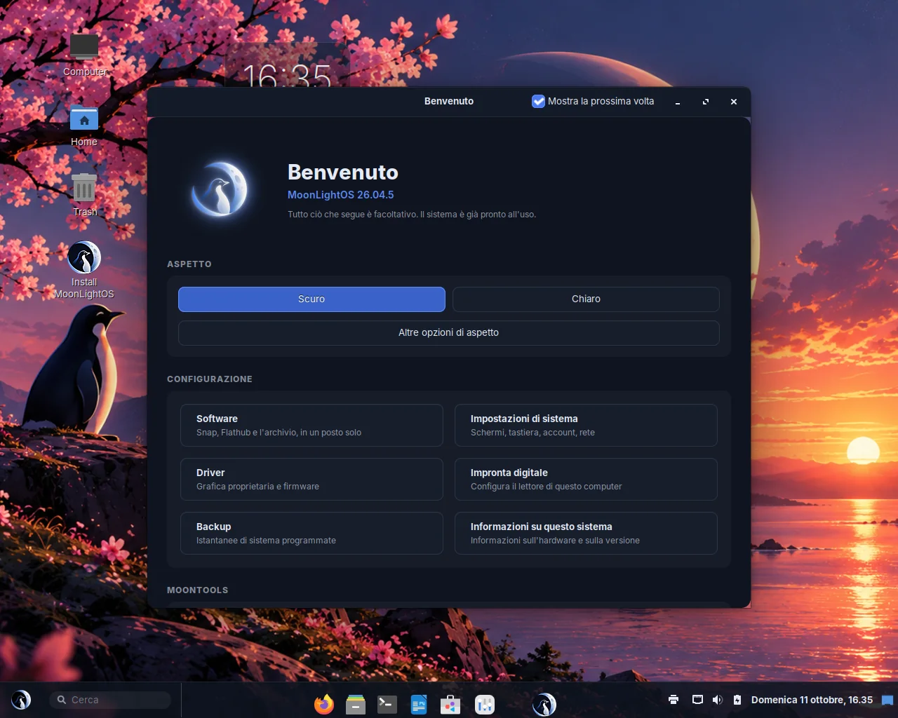 Screenshot of MoonLightOS